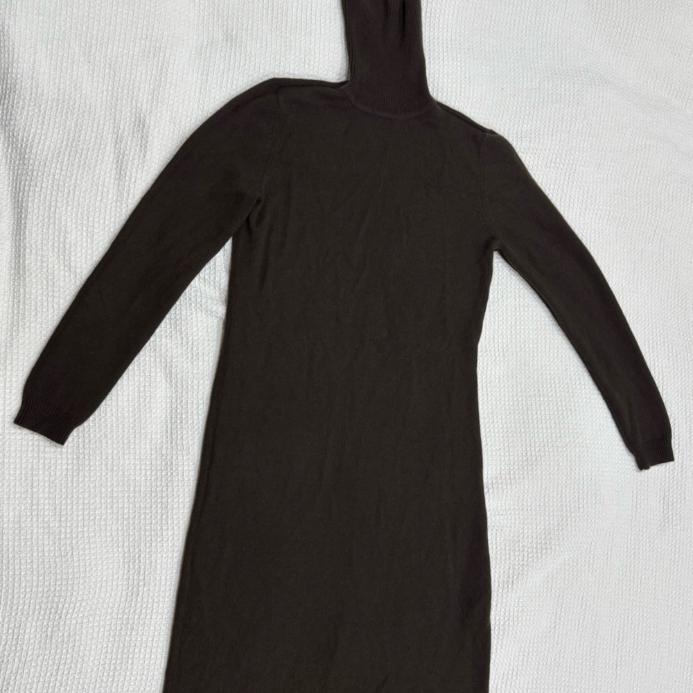 Ralph Lauren cashmere brown midi dress